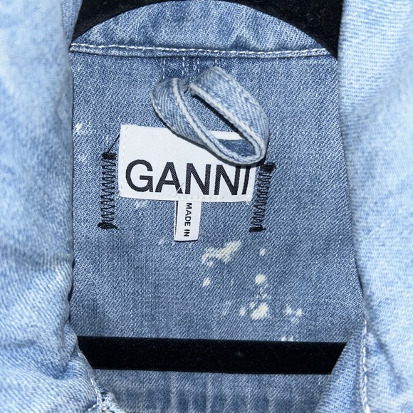 Super rare GANNI partially bleached denim shirt/jacket - Picture 1 of 8